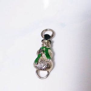 Adorable Snowman Cape Cod Sterling Silver Convertible Clasp / Links *